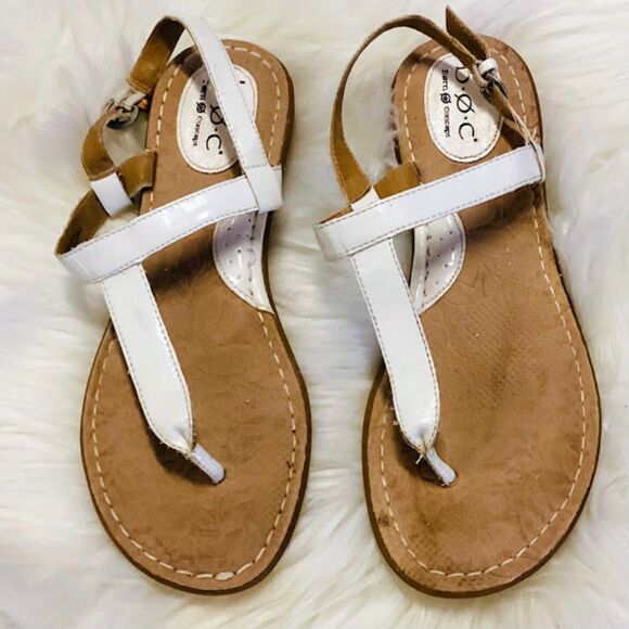 Born BOC T-Strap Thong Flat Sandals Adjustable Sling Back Ankle Buckle - Size 9 - Picture 2 of 6